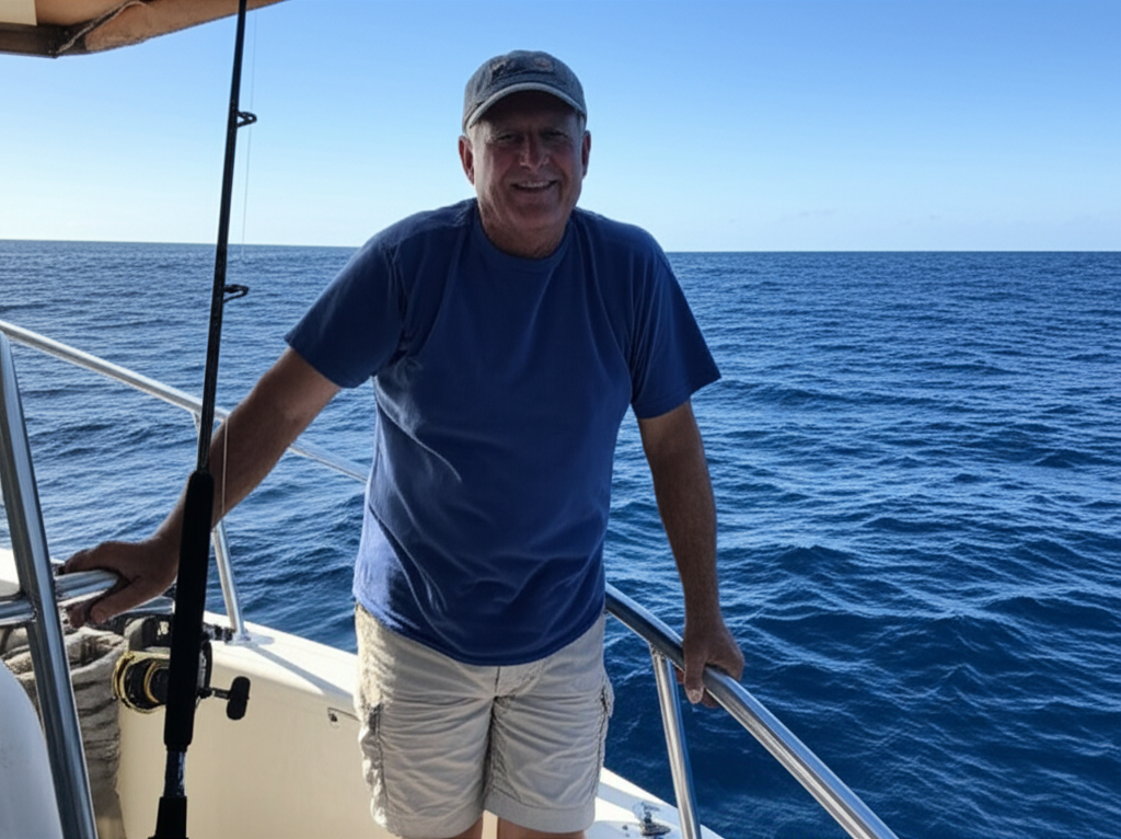 Captain João in casual attire with TaylorMade baseball cap
